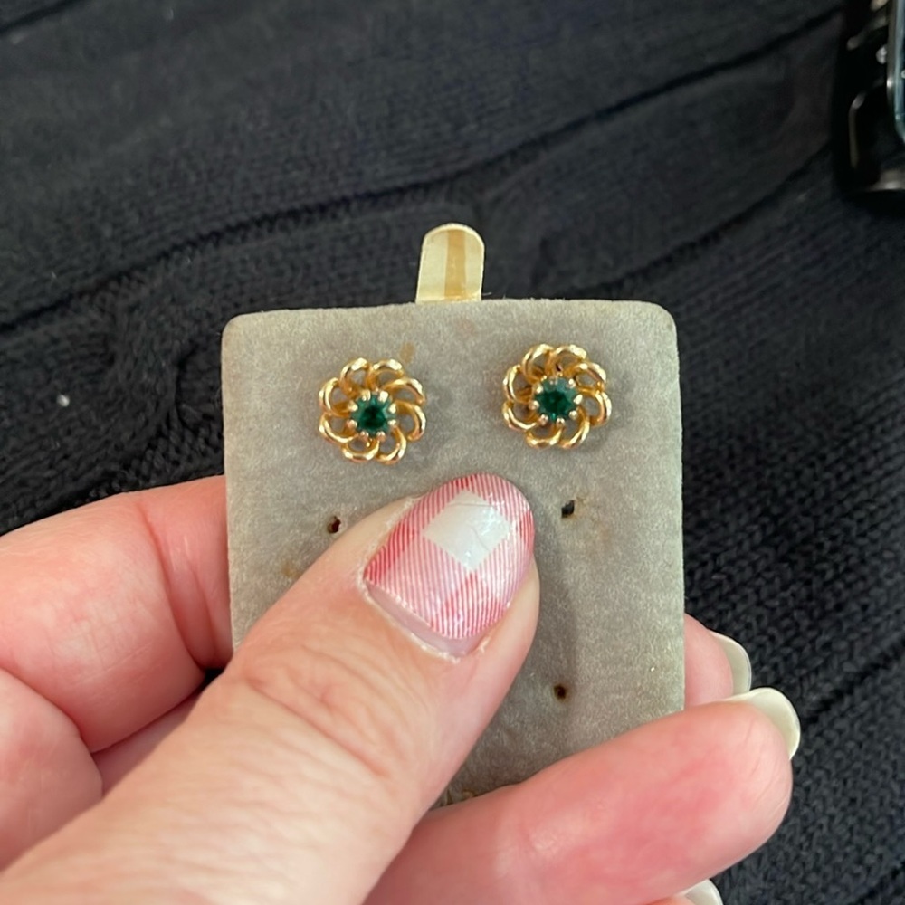 Lovely Green Stud Earrings